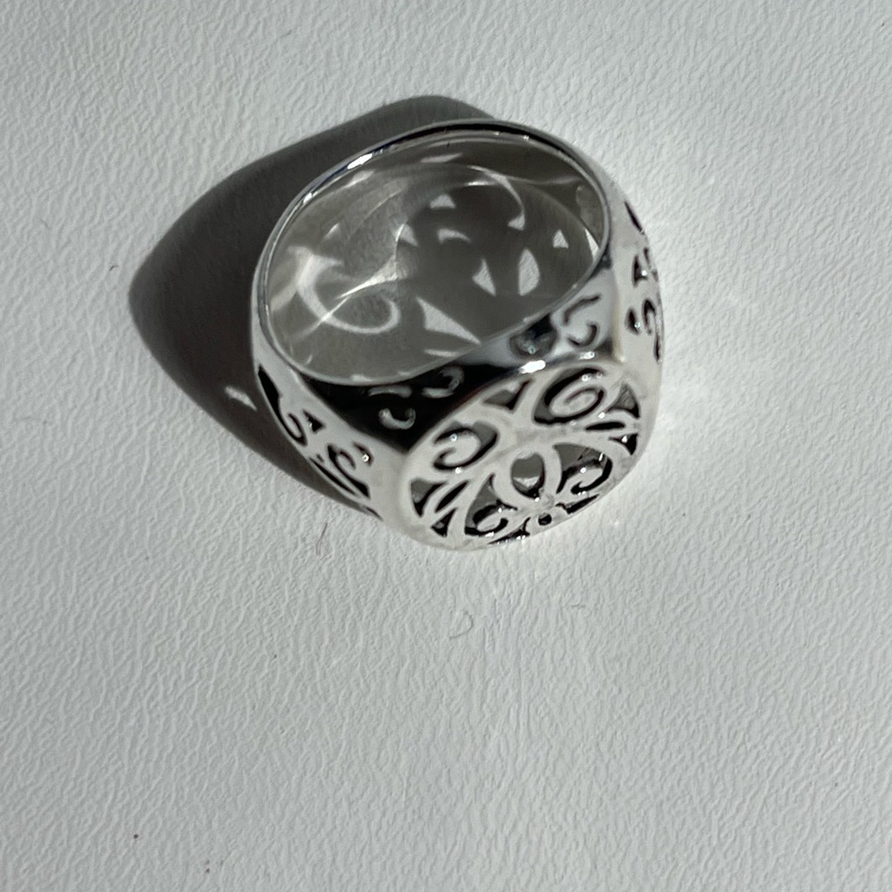 Sterling Silver Ring- Open Scroll Design- 925- Si… - image 6